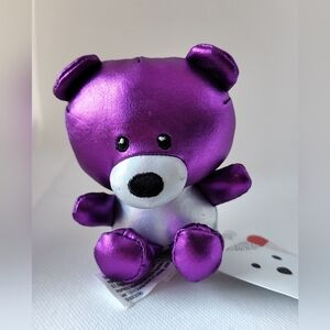 3/$25💙GUND Tiny Teddies Bling Bling Grape Purple Plush Stuffed Teddy 4" NEW